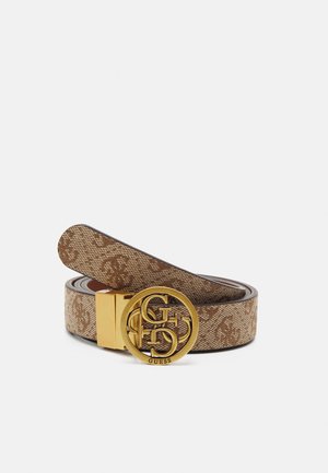 STEPHI REVERSIBLE ADJUST BELT - Cinturón - latte logo/cognac