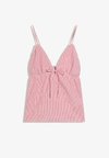 RUFFLE STRAP TOP - Top - red