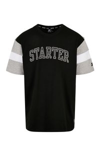 Starter Printtipaita - black/heathergrey/white