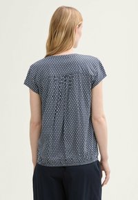 TOM TAILOR T-shirt con stampa - printed blue white minimal