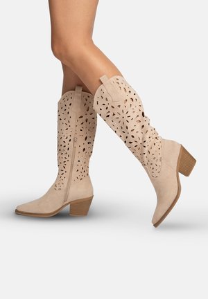 Bottes de cowboy / motard - natur