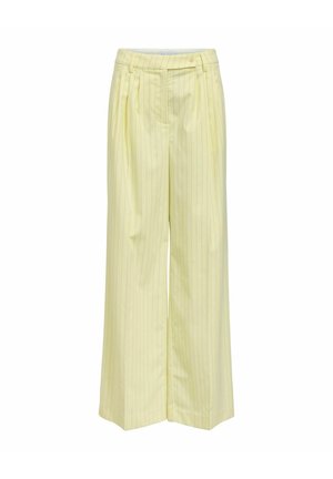 Object, Wide-leg Pinstriped - Pantalon classique - tender yellow