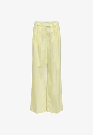Object, Wide-leg Pinstriped - Pantalon classique - tender yellow