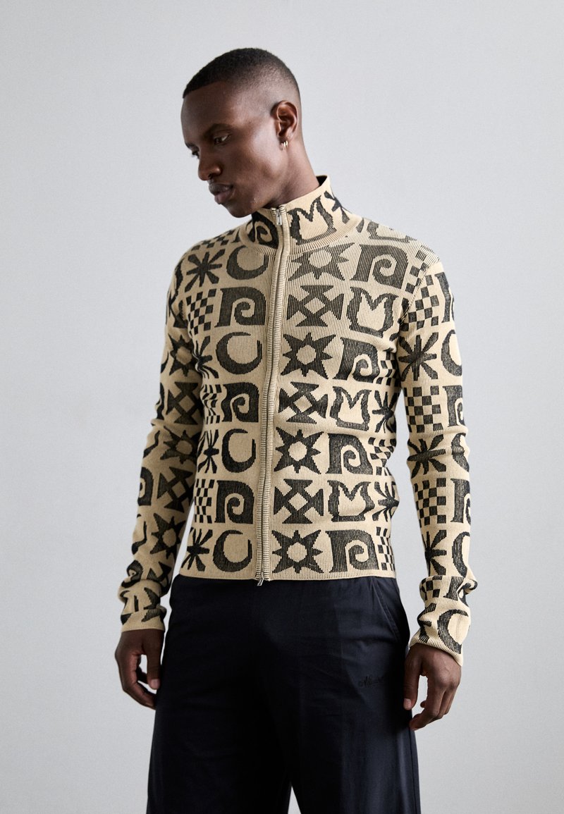 Nanushka TOMOO - Cardigan - creme/black totem