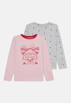 Friboo 2 PACK - Μπλούζα με μακριά μανίκια - light pink/black/white