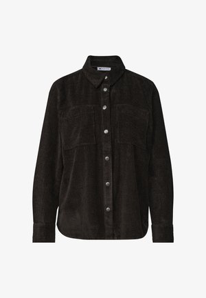 Street One, LONG-SLEEVE CORDUROY SHIRT WITH BUTTONS - Camicia - black coffee