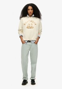 Superdry & Co EMBELLISHED VARSITY LOOSE  - Sweater - cream