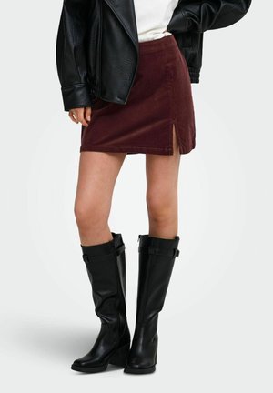 ONLY SKIRT ONLFLORA SHORT SKIRT - Minijupe - rum raisin