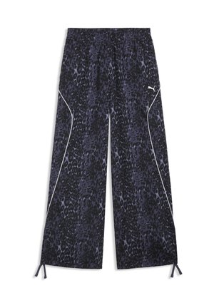 Puma PUMA SPORT ANIMAL RELAXED AOP WIDE LEG WOVEN PANTS - Tepláky - inky depths