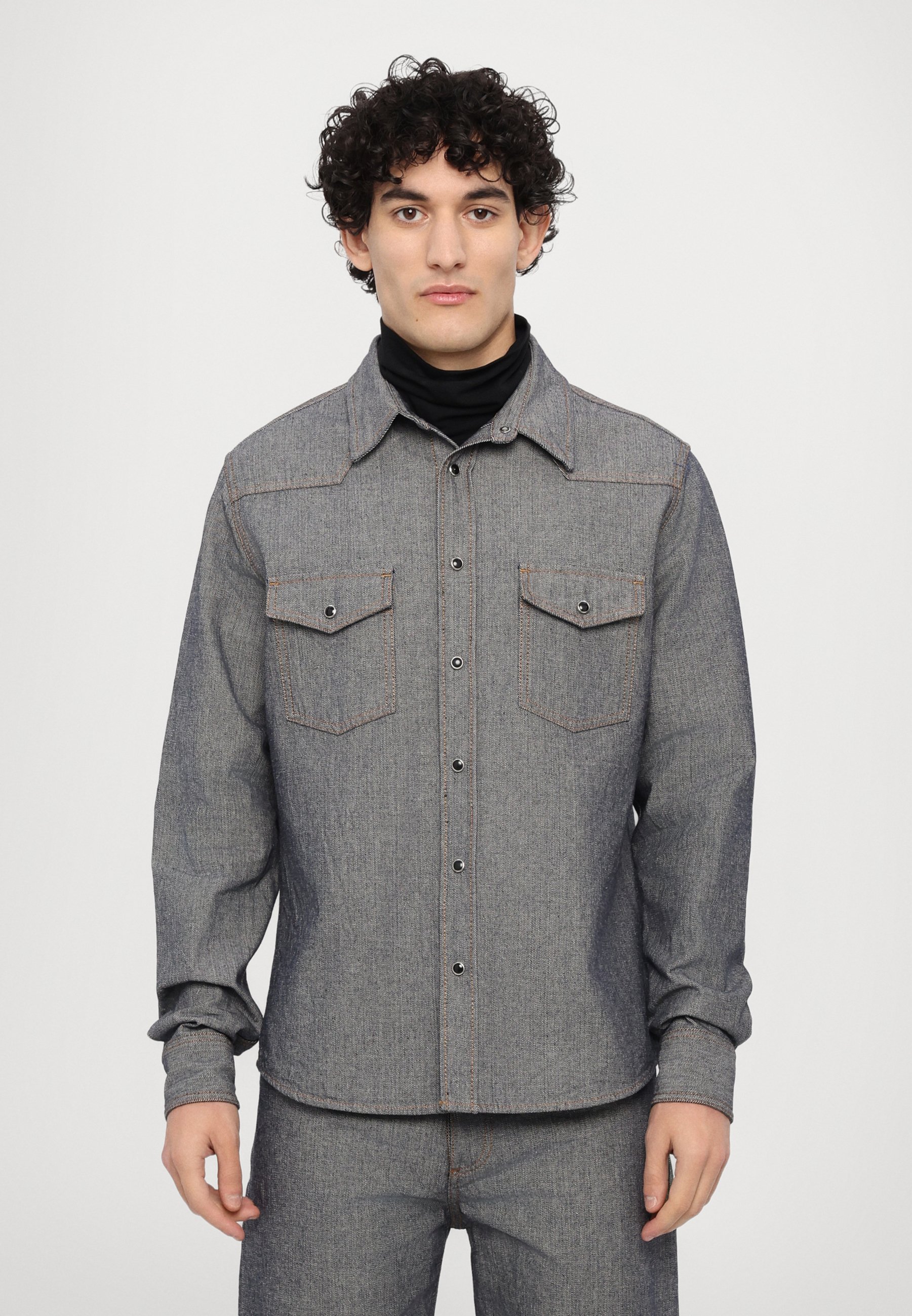 MM6 Maison Margiela LONG SLEEVED SHIRT - Shirt - grey/black