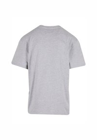 Gray short-sleeve T-shirt, made of soft fabric, featuring a crew neck and relaxed fit, with a smooth texture and no visible patterns or accents.