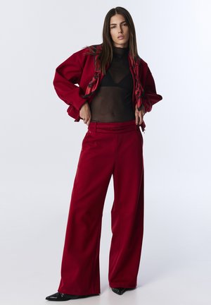 WIDE LEG - Broek - red
