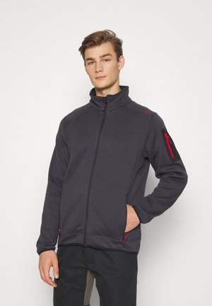 Fleecová bunda - antracite/ferrari