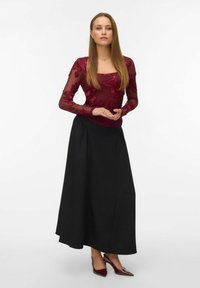 Vero Moda VMSALLY HOHE TAILLE LANGER - Jupe longue - black