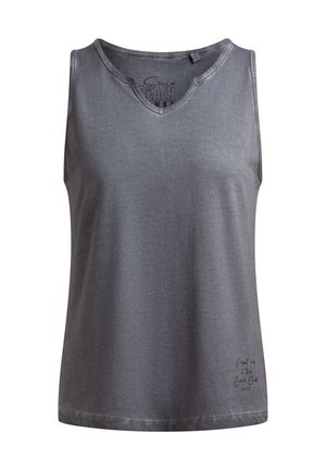 Soccx, SOCCX TOP OIL DYED MIT V-ÖFFNUNG - Top - grey bay