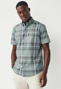 Next EASY IRON BUTTON DOWN OXFORD SHORT SLEEVE - REGULAR FIT - Hemd - sage green check