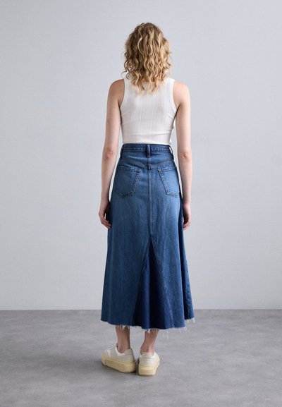 FRAME THE DOROTHY SKIRT - Denimová sukně - 
dark-blue denim