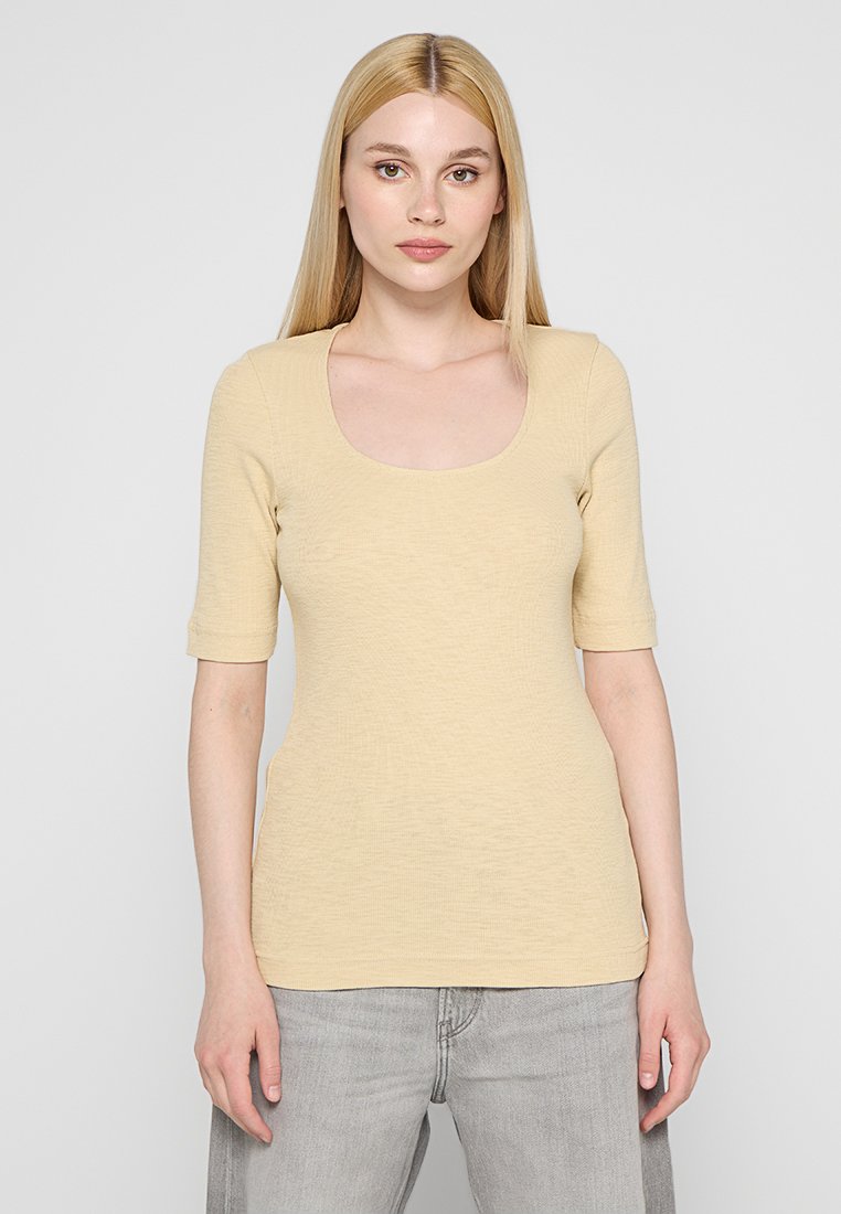 G-Star T-shirt basic lichtgeel