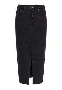 PCJESSIE MIDI SKIRT - Fustă denim - black