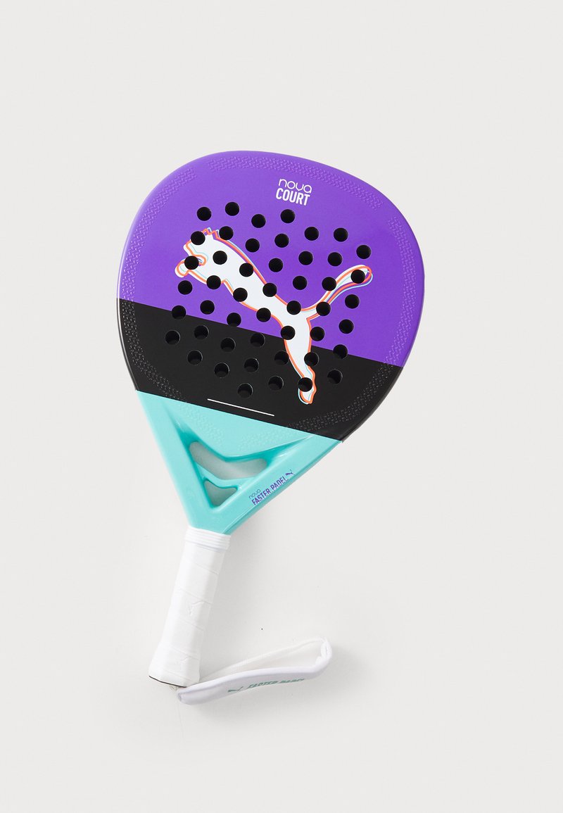 Puma NOVA PADEL COURT - Padel racket - purple glimmer/black/aquatic ...