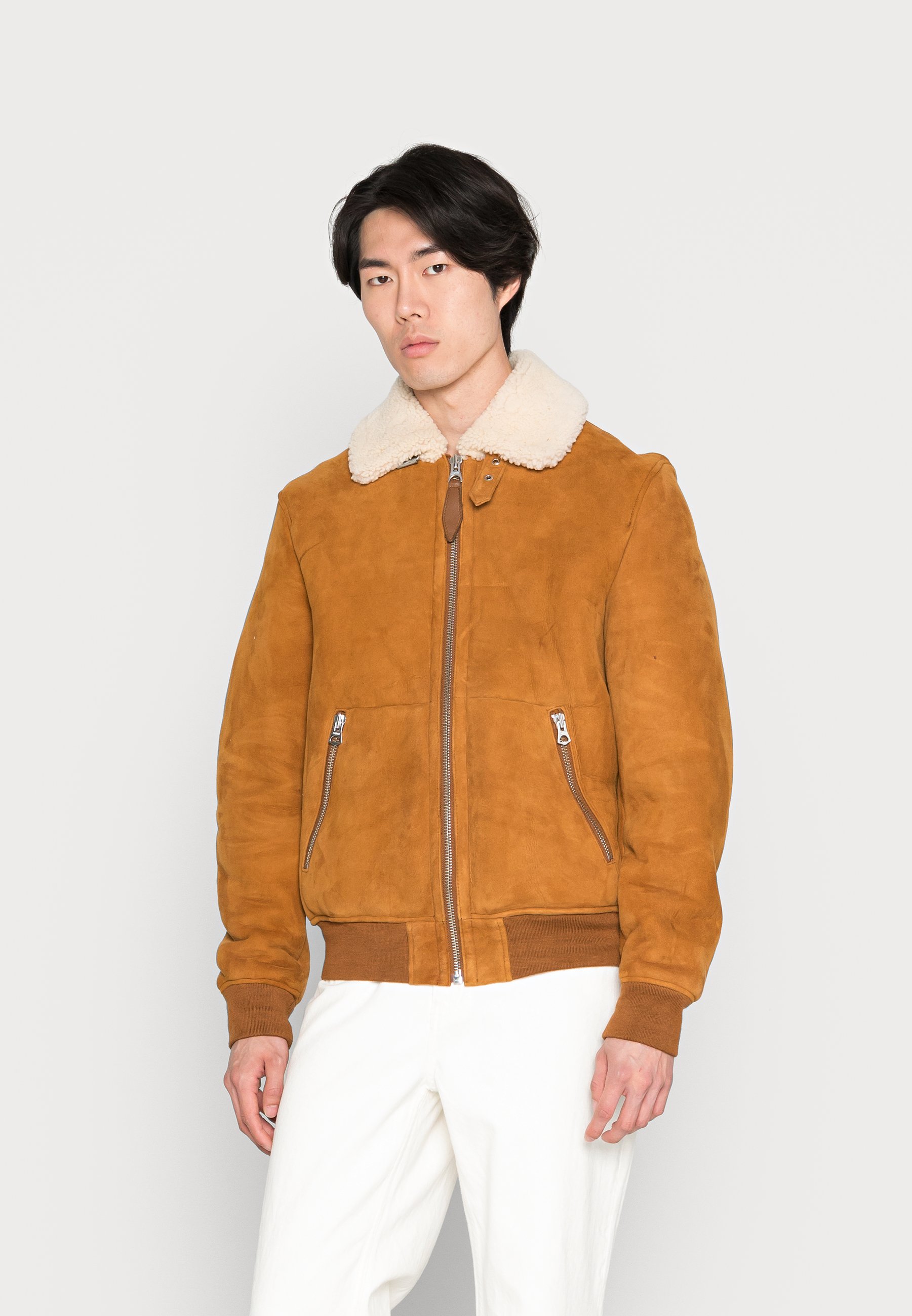 Schott Leather jacket - rust/camel 