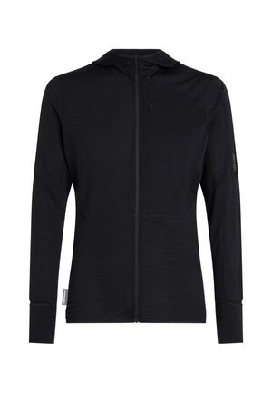 icebreaker, M MER 200 REALFLEECE DESCENDER LS ZIP H - Fleece jacket - black