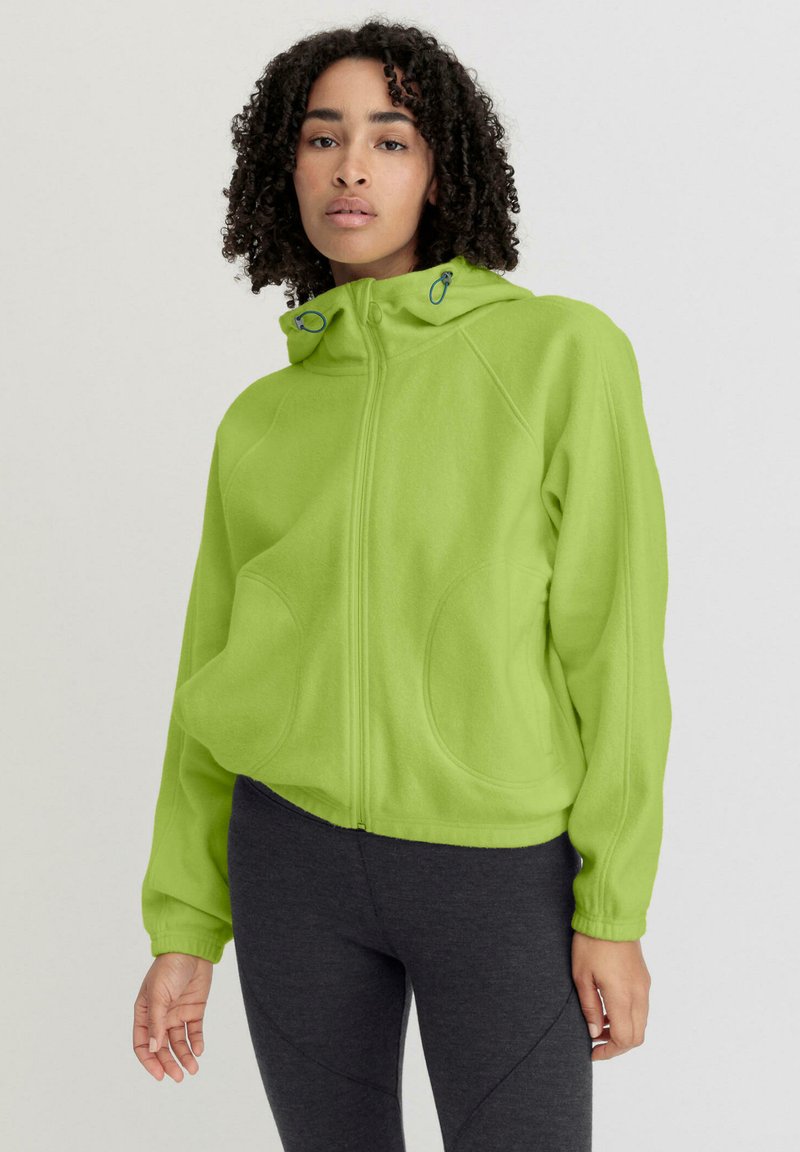 hessnatur OVERSIZE - Fleecejacke - polargrün