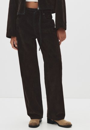 MID-WAIST  - Vrečaste kavbojke - dark brown