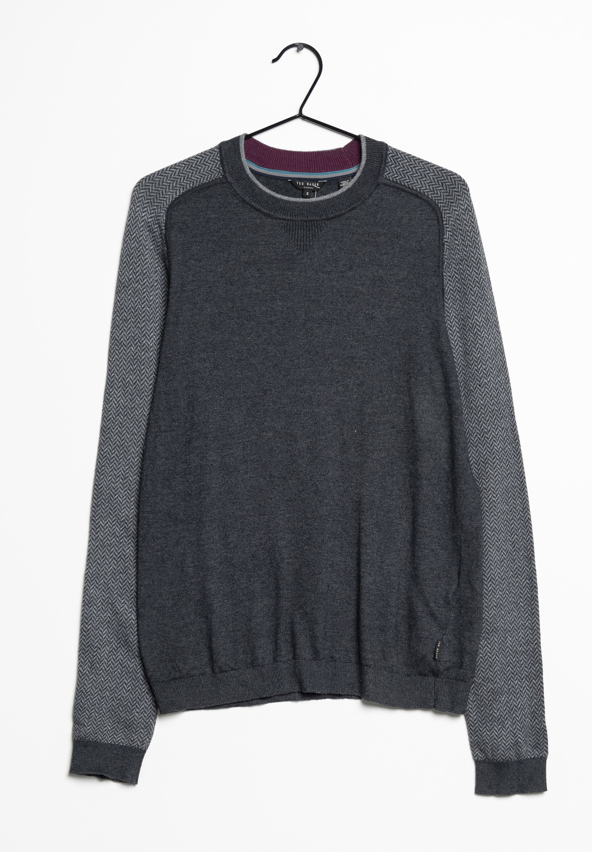 Mens Sweater Ted Baker Trui Heren Ted Baker Trui Grey/grijs (Pre