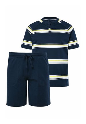 JP1880, JP1880 PYJAMAS, LOUNGEWEAR, SHORT TWO-PIECE, T-SHIRT, STRIPED SHORTS, UP TO 8XL SET - Pyjama - navy blue