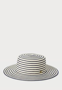 Lauren Ralph Lauren STRIPED STRAW BOATER HAT - Hat - cream/navy