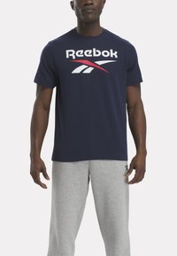Reebok BIG STACKED LOGO TEE - Apdrukāts T-krekls - vecnav