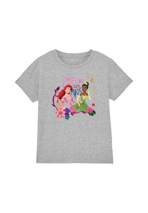 PRINCESS ARIEL AND TIANA FRIENDS ARE MAGIC - Print T-shirt - mottled grey