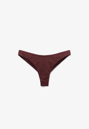 Calzedonia, PRECIOUS JACQUARD BRAZILIAN - Bikinibukser - burgundy