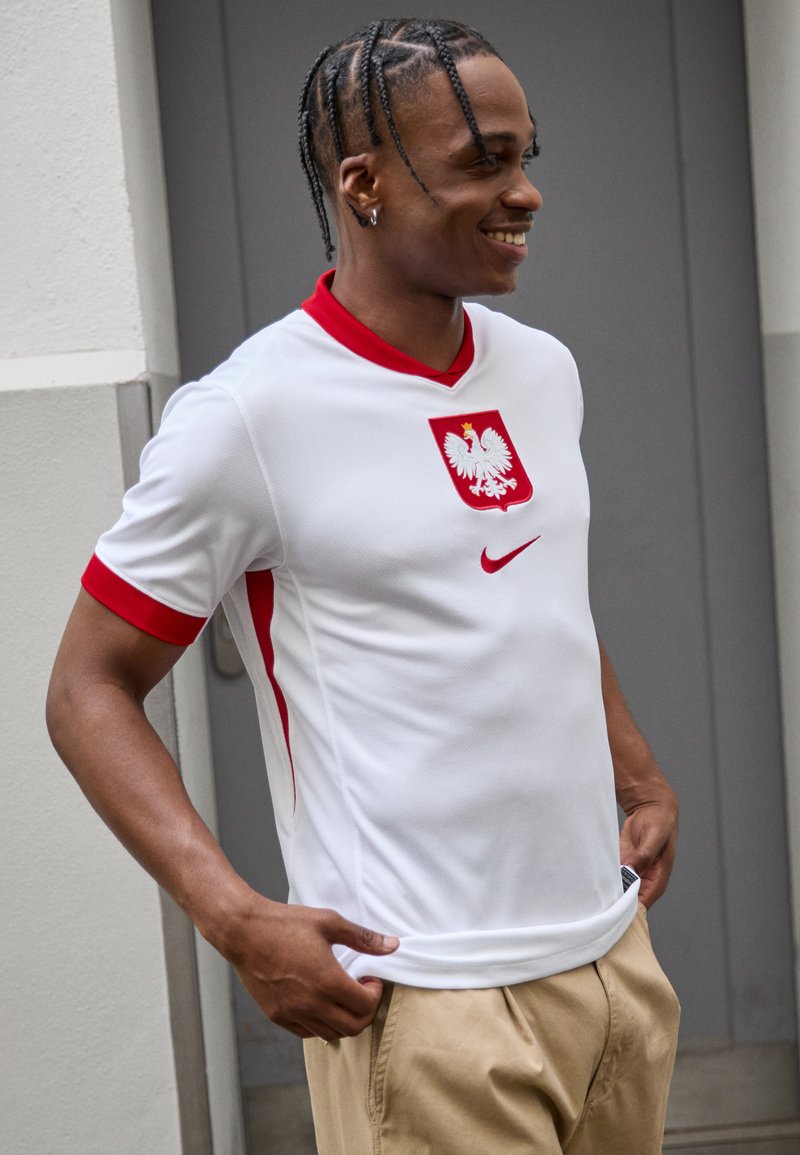 Nike Performance - POLAND STADIUM HOME JERSEY - Futbolo marškinėliai - white/sport red, Padidinti