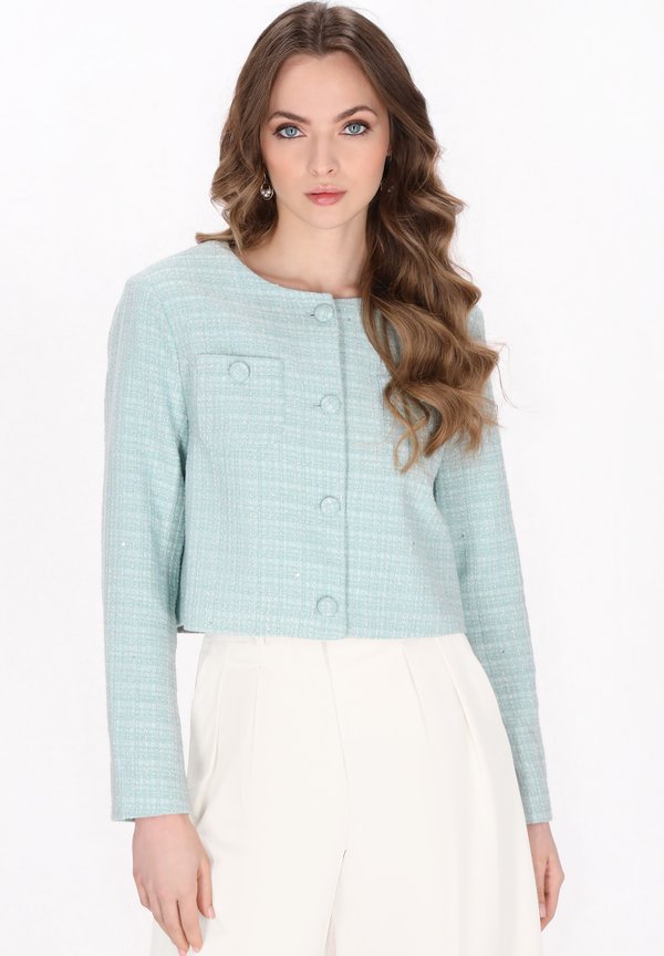 Leichte Jacke - mint glitter