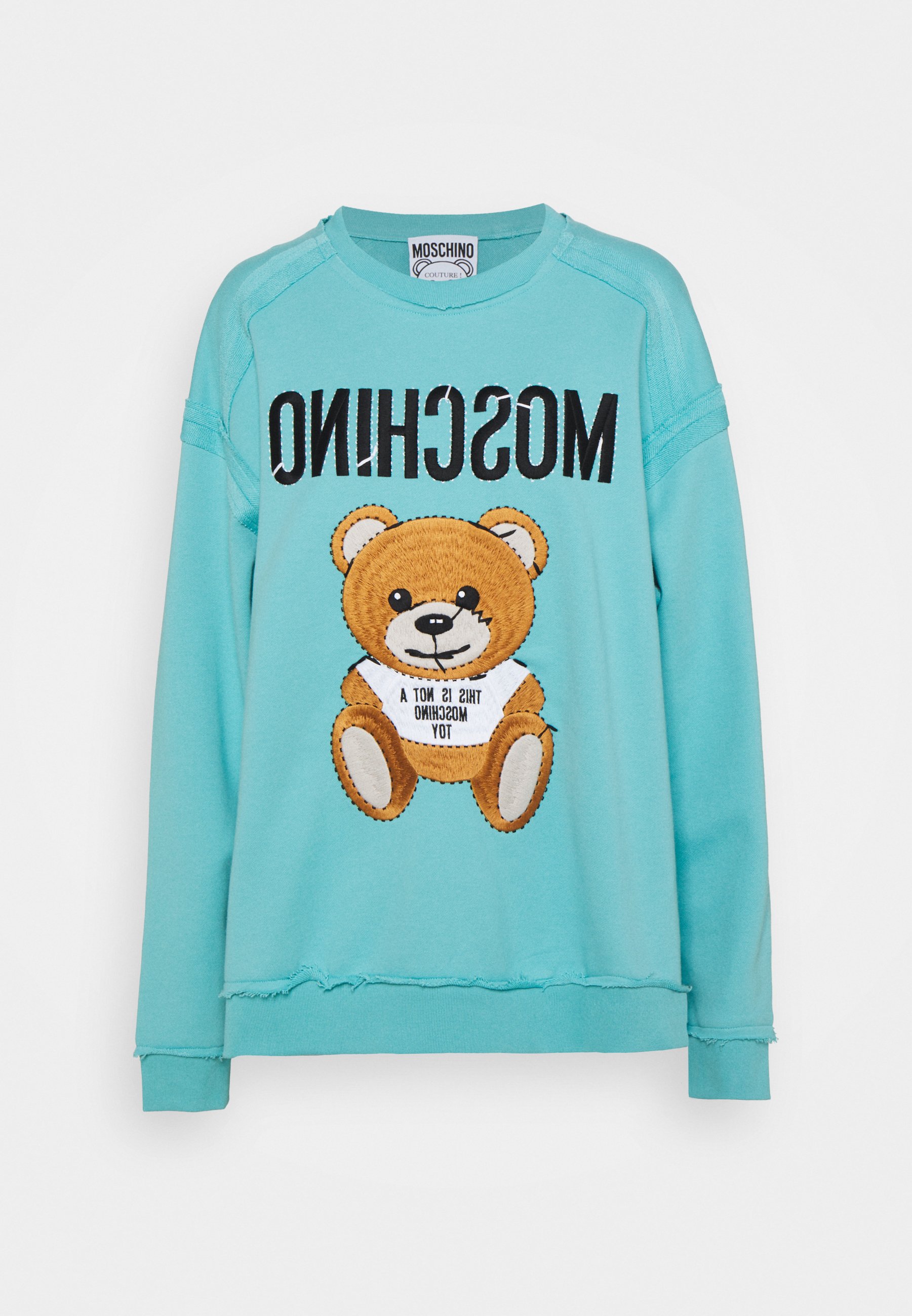 blue moschino sweatshirt