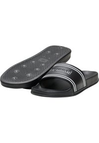 Hummel POOL SLIDE RETRO UNISEX - Badesandaler - black
