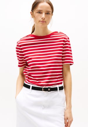 STRIPE  - Print T-shirt - primary red/calico