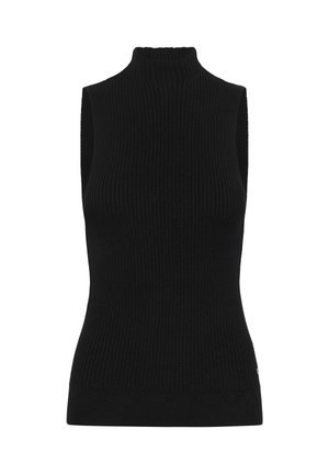 Cream DELA SLEEVELESS TURTLENECK - Top - pitch black