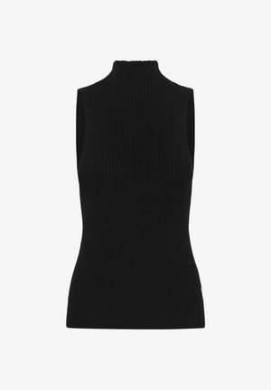 Cream DELA SLEEVELESS TURTLENECK - Top - pitch black