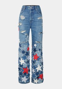 TOMMY GIRL PRESS DENIM JEANS - Wide leg - indigo wash