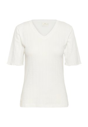 Kaffe KAVIBA V-NECK - T-shirts print - chalk