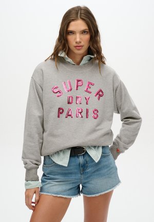 EMBELLISHED VARSITY LOOSE  - Sweatshirt - grey marl