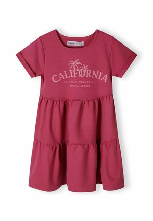SHORT SLEEVE TIERED - Jerseyklänning - pink