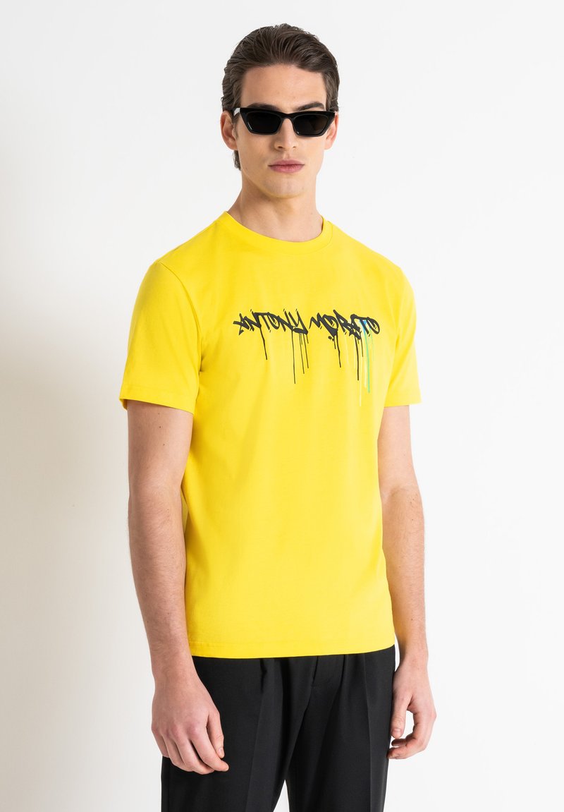 Antony Morato WITH INJECTION LOGO - Camiseta estampada - lemon