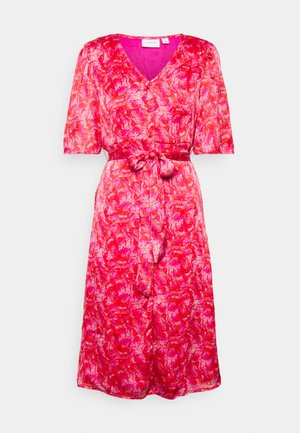 VILA Petite, VILAYLA MIDI DRESS - Tričkové šaty - pink yarrow vie