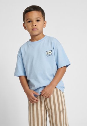 Hummel, HUMMEL HMLMIO BOXY T-SHIRT S/S UNISEX - T-shirt print - cashmere blue