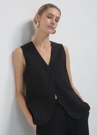 Calliope GESSATO CON ABBOTTONATURA ALTA - Weste - var ultrablack