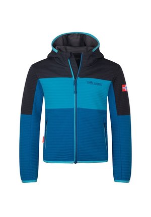 TROLLKIDS, KIDS SOGNDAL JACKET XT UNISEX - Zip-up sweatshirt - alpine blue/pool blue/black